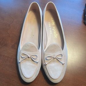 Nearly new Kate Spade soft pink/tan suede flats size 7.5